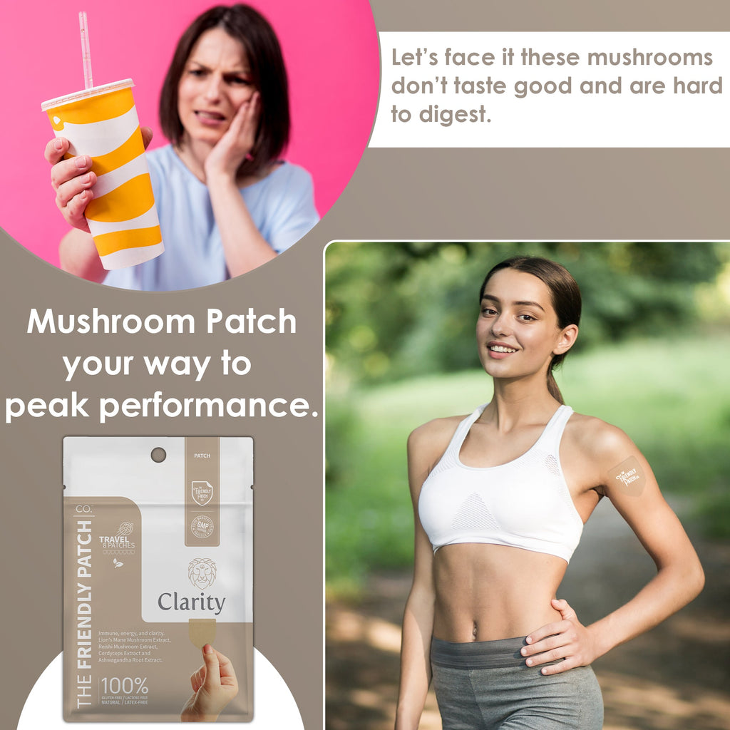 Clarity Focus Patch: Lions Mane Mushroom, Reishi Mushroom, and cordyceps 8 patches