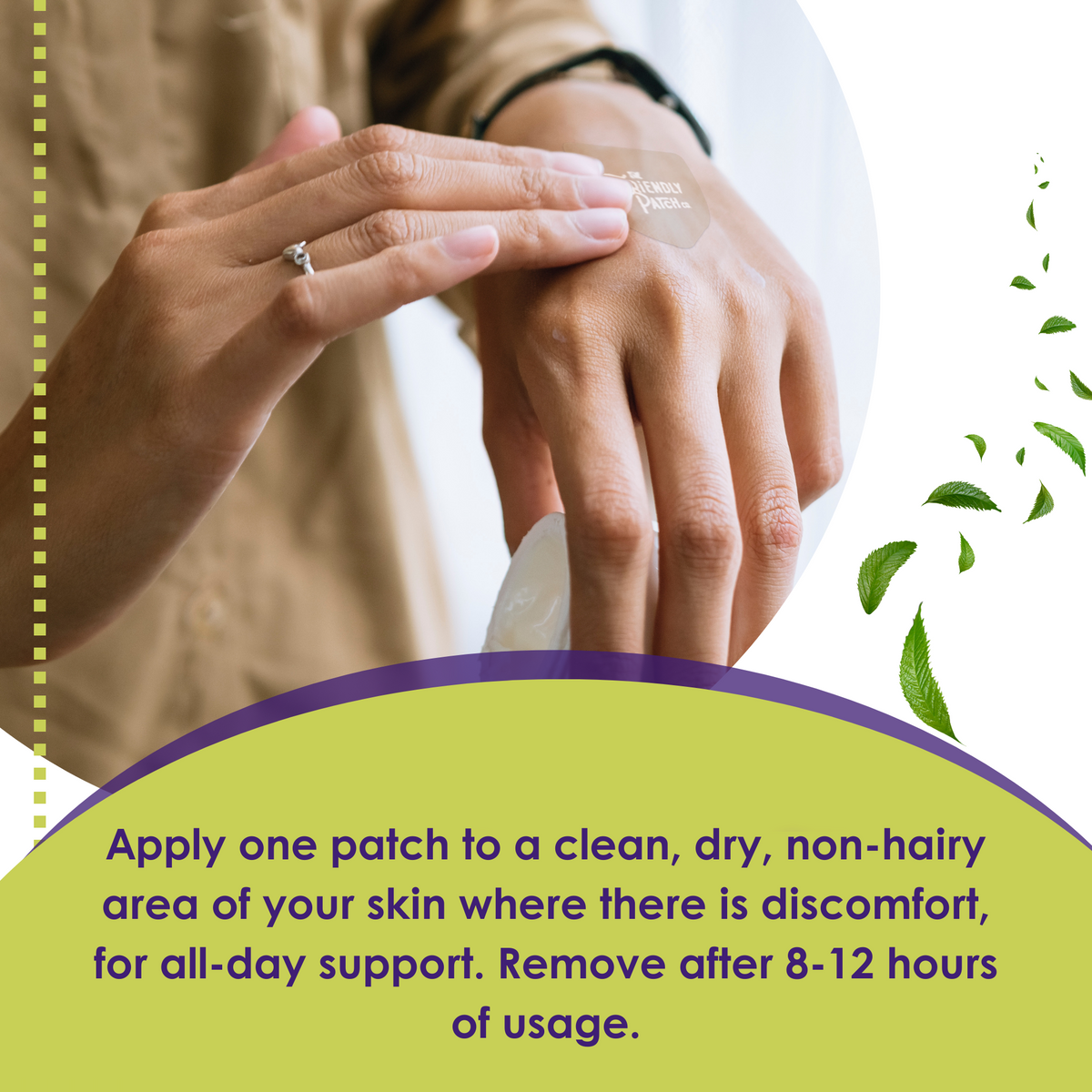 Relief Day Pain Patches: Sustained Arnica & Willow Bark Patches - 8 pack