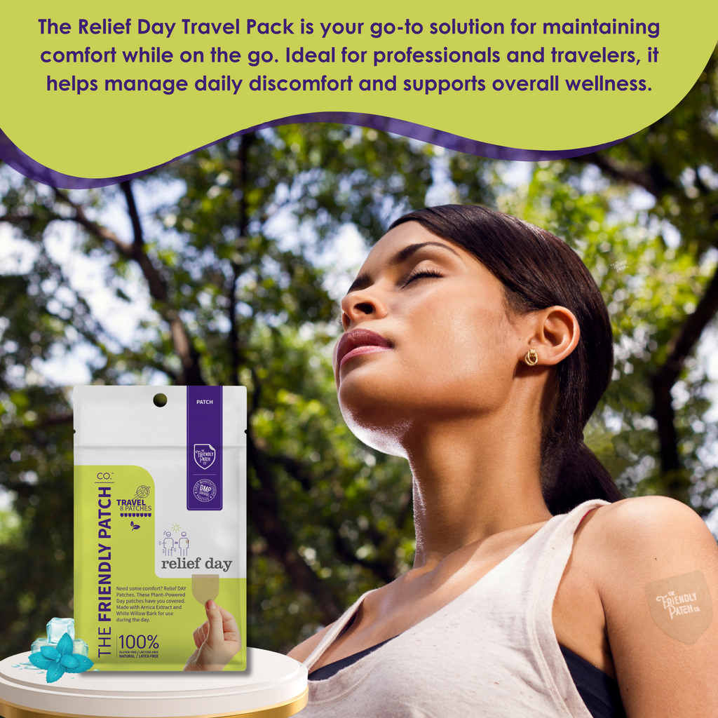 Relief Day Pain Patches: Sustained Arnica & Willow Bark Patches - 8 pack