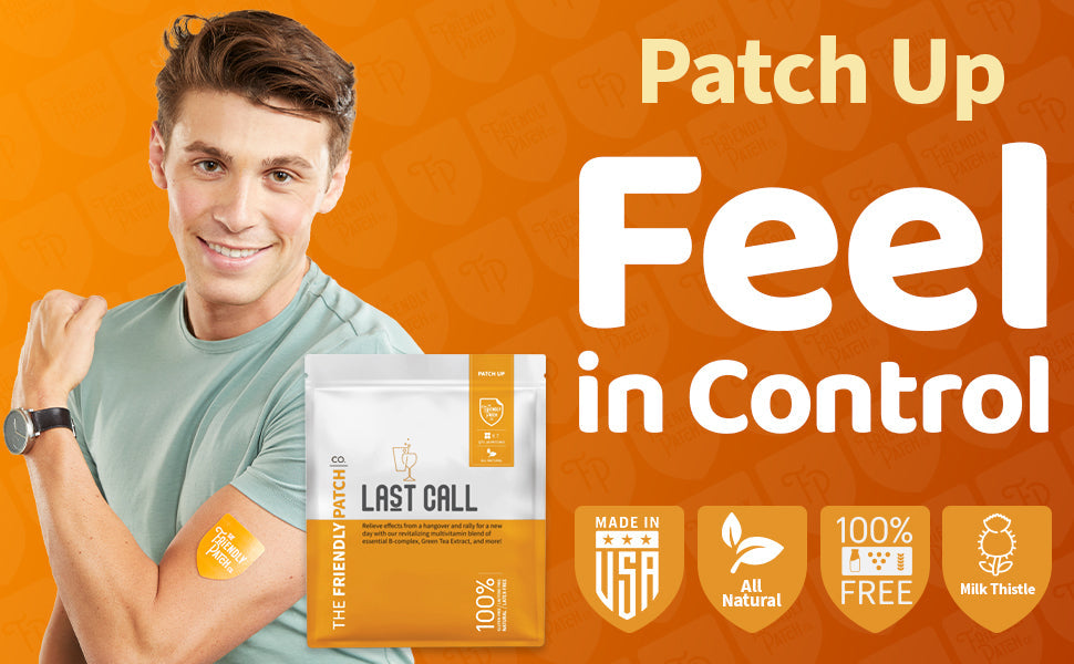 Last Call Patches: DHM & Milk Thistle Recovery Hangover Patches - 8 Pack