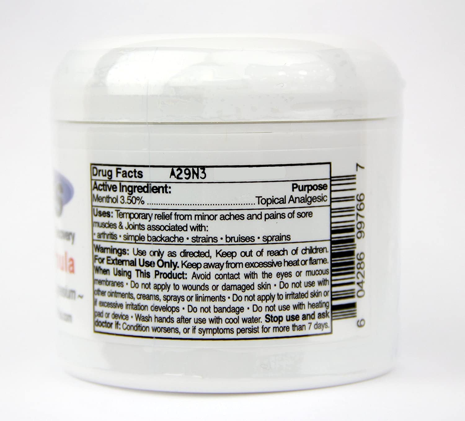 AcuPlus 4 oz Pain Relief Cream – Menthol Topical Analgesic for Muscle and Joint Aches