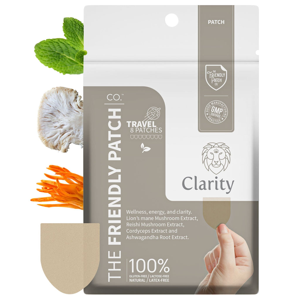Clarity Focus Patch: Lions Mane Mushroom, Reishi Mushroom, and cordyceps 8 patches