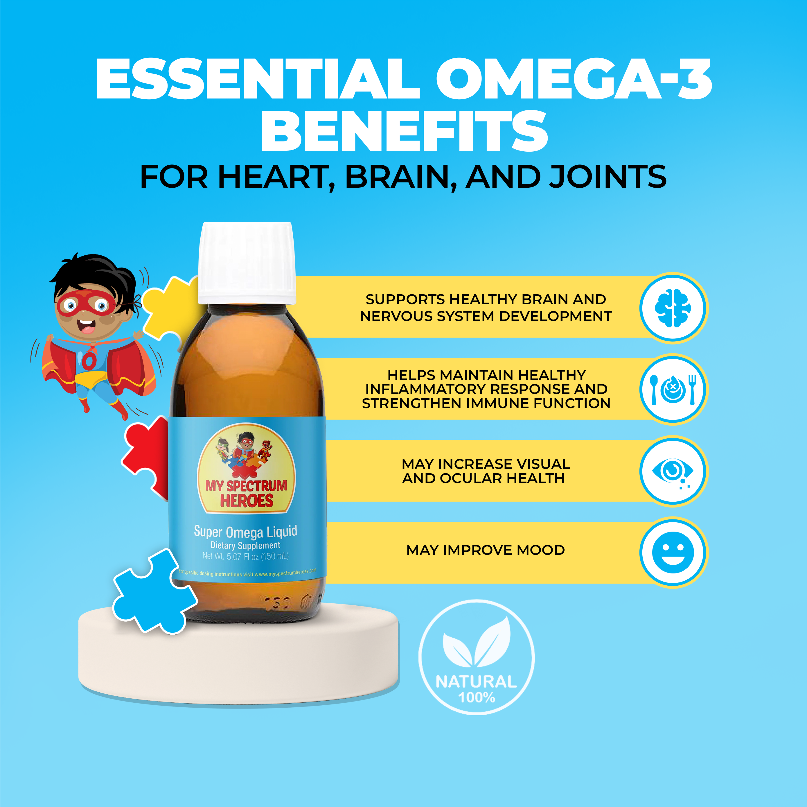 Super Omega Liquid – Kids Omega-3 Fish Oil (EPA & DHA)