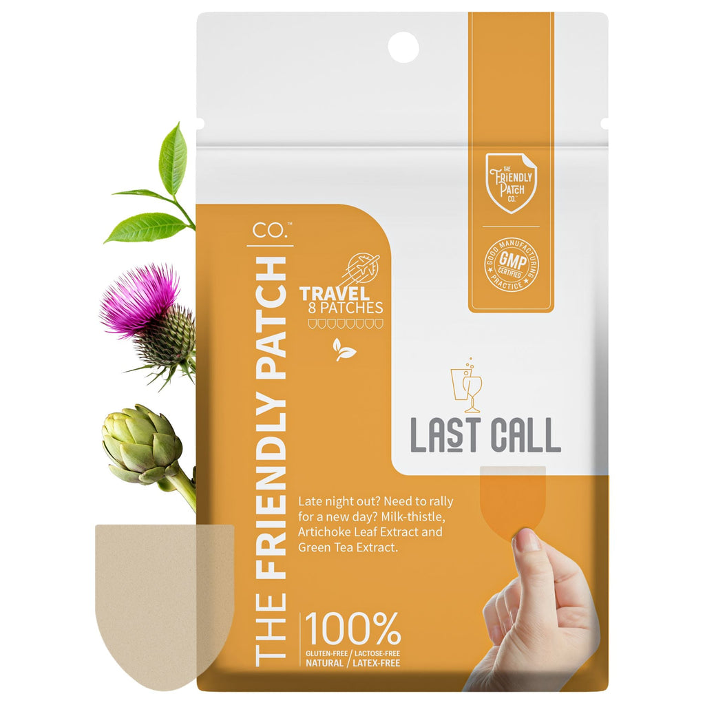 Last Call Patches: DHM & Milk Thistle Recovery Hangover Patches - 8 Pack
