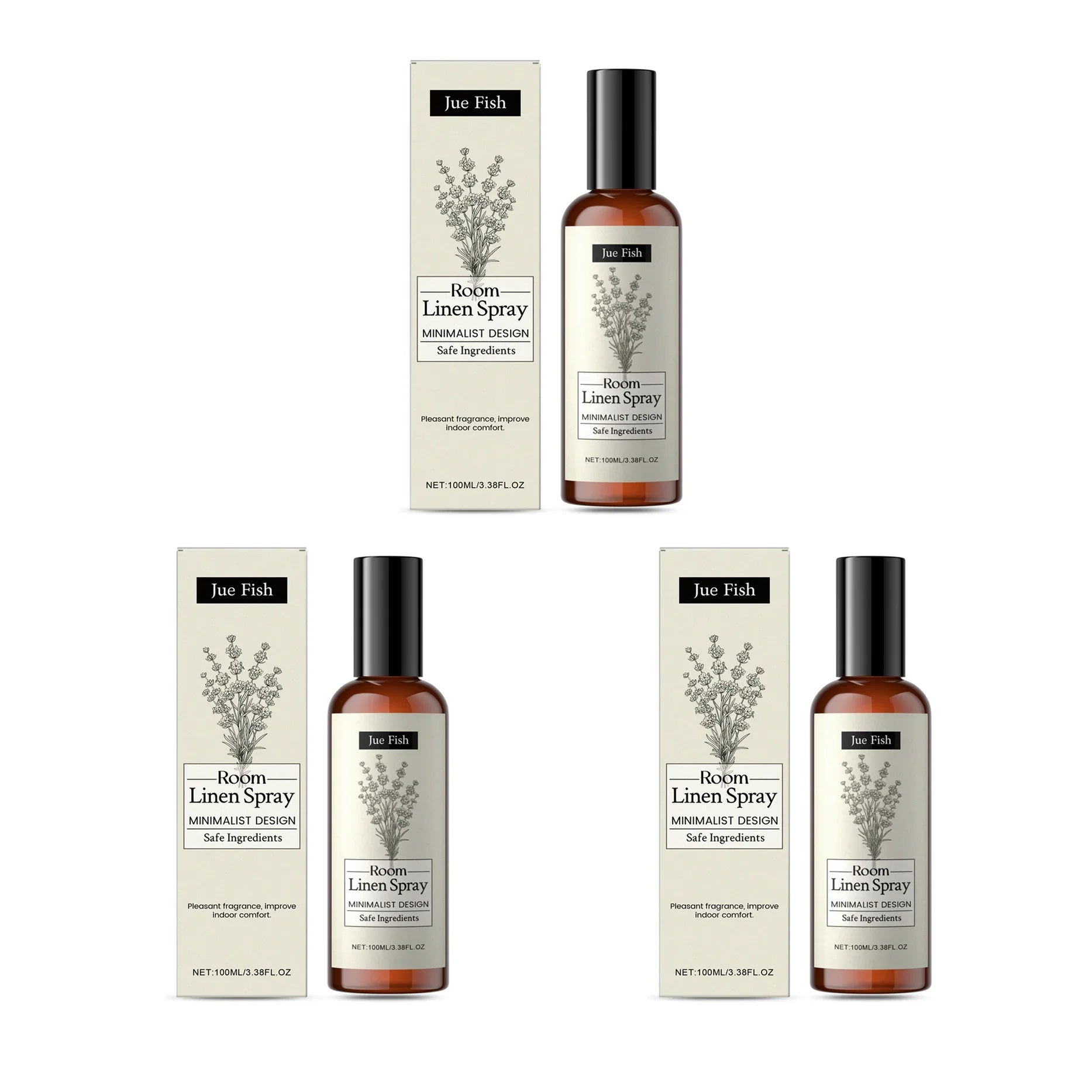 Indoor Lavender Fragrance Spray - Long-Lasting Freshness Improves Indoor Air Quality Household Deodorant And Air Freshener 100ml