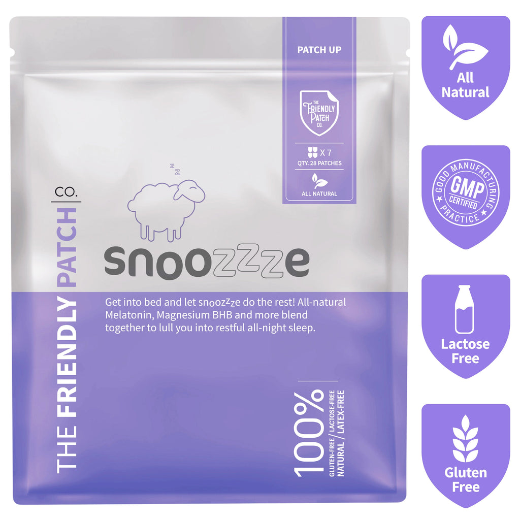Snooze Sleep Patches: Melatonin, Ashwagandha & Magnesium - 28 Patches