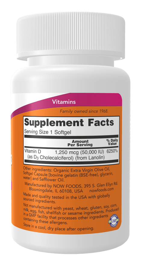 Vitamin D-3 50,000 IU Max Potency