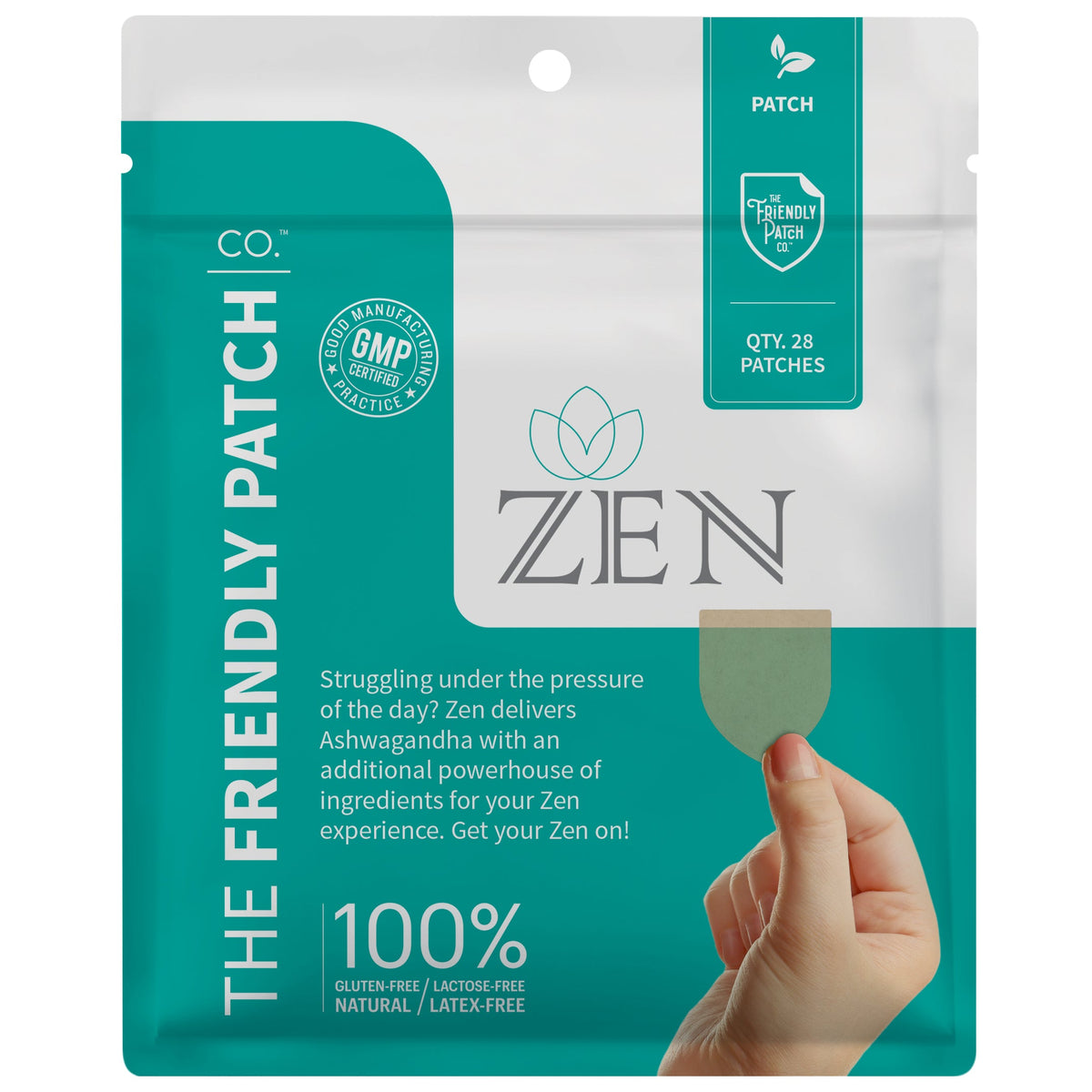 Relax & Let Go Zen Stress Patches with Ashwagandha, L-Theanine, GABA - 28 Patches