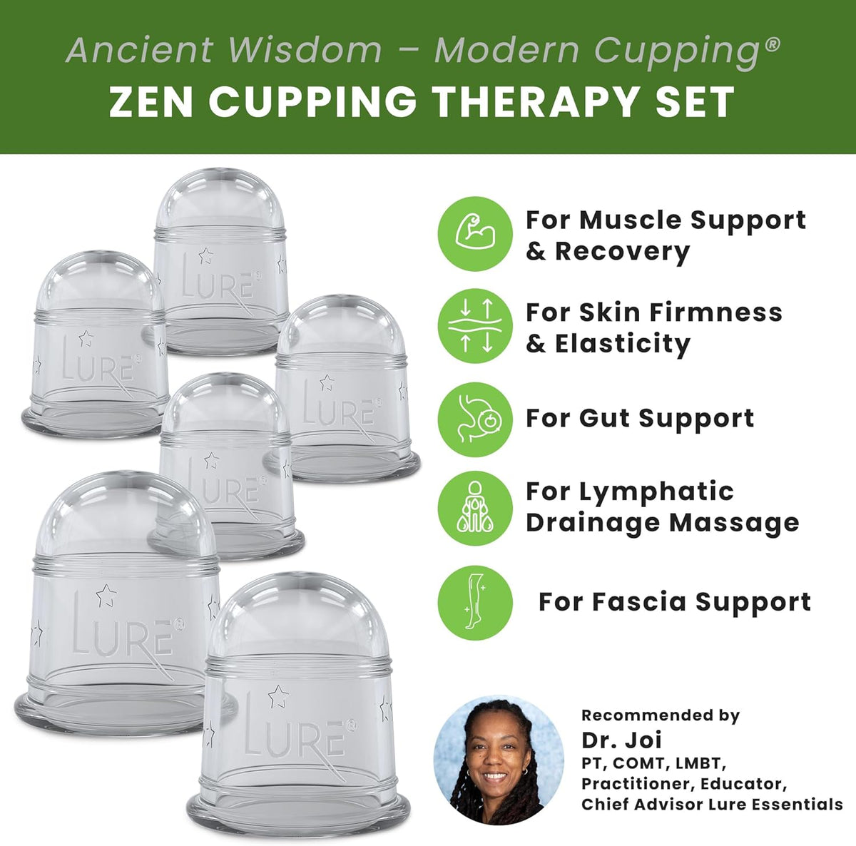 ZEN Cupping Therapy Set - 6 Cups