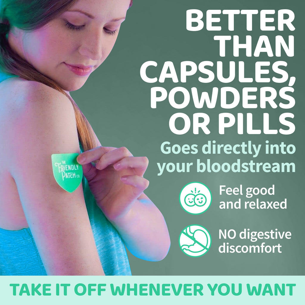 Relax & Let Go Zen Stress Patches with Ashwagandha, L-Theanine, GABA - 28 Patches