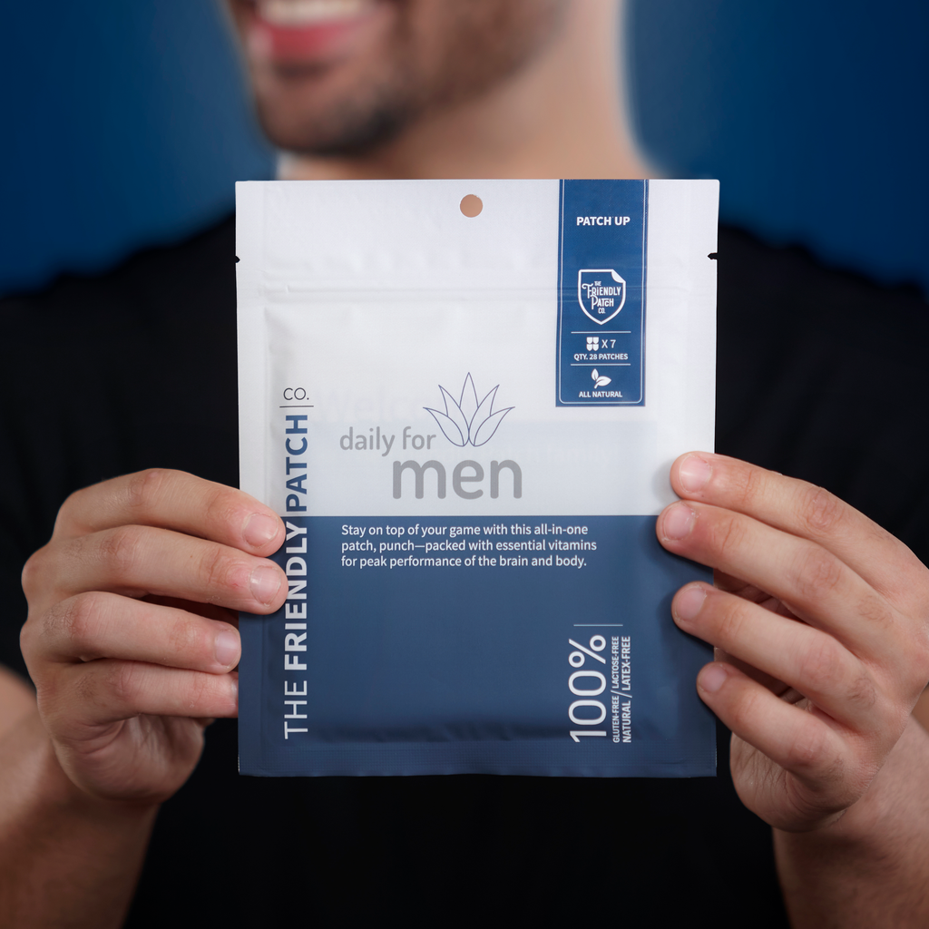 Transdermal Men’s Vitamin Patches: 12-Hour Daily Support - 28 pack