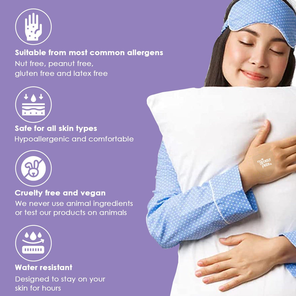 Snooze Melatonin Sleep Patches: Ashwagandha, Magnesium BHB, Valerian root Travel 8 Pack