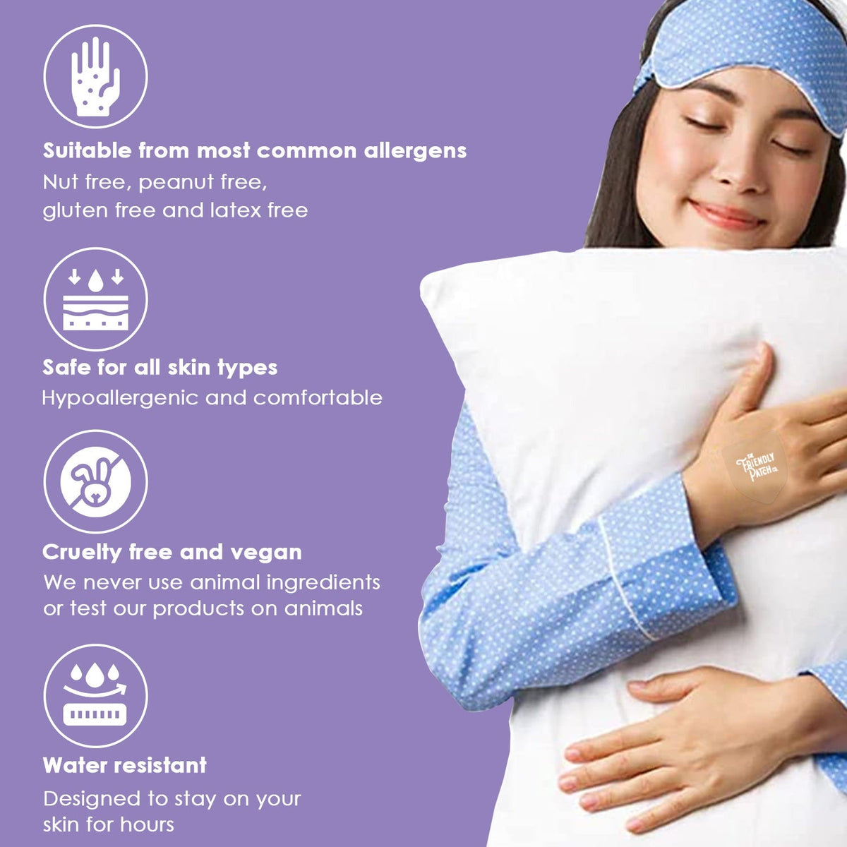 Snooze Melatonin Sleep Patches: Ashwagandha, Magnesium BHB, Valerian root Travel 8 Pack