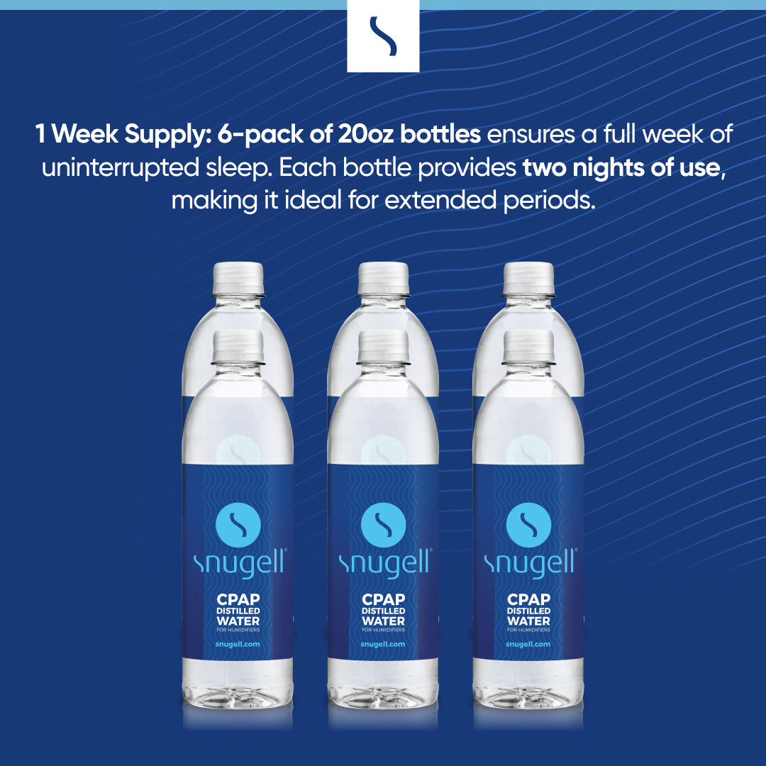 Distilled Water for CPAP Machines (6-Pack, 20 oz)